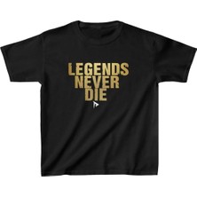 Unisex Çocuk Baskılı T-Shirt - Siyah