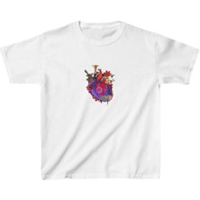 Unisex Çocuk Baskılı T-Shirt - Beyaz