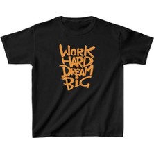 Unisex Çocuk Baskılı T-Shirt - Siyah