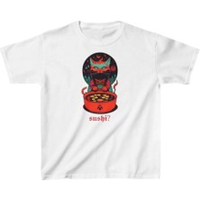 Unisex Çocuk Baskılı T-Shirt - Beyaz