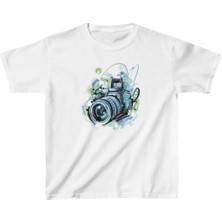 Unisex Çocuk Baskılı T-Shirt - Beyaz