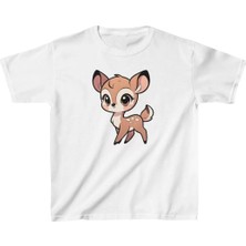 Unisex Çocuk Baskılı T-Shirt - Beyaz