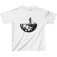 Unisex Çocuk Baskılı T-Shirt - Beyaz