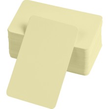 Boş Kelime Kartları 5x8 cm - 50 Adet Oval Kenarlı | Tabu & Not Kartları - Sarı