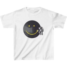 Unisex Çocuk Baskılı T-Shirt - Beyaz