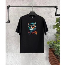 Unisex Çocuk Baskılı T-Shirt - Siyah