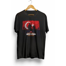 30 Ağustos Atatürk Baskılı T-Shirt - Siyah