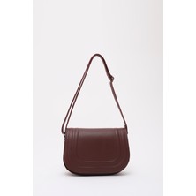 Bordo SHK93 Suni Deri 2 Bölmeli Ayarlanabilir Askılı Kol ve Omuz Çantası