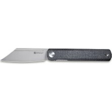 Sencut Bronte Front Flipper Knife  Micarta Black Handle Çakı