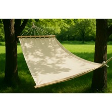 Çift Kişilik Kumaş Hamak Salıncak Pamuklu Branda Kumaşı Bağlama Ipli 300 kg 120 cm x 190 cm