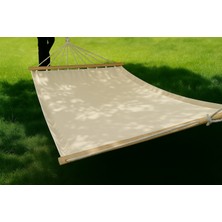 Çift Kişilik Kumaş Hamak Salıncak Pamuklu Branda Kumaşı Bağlama Ipli 300 kg 120 cm x 190 cm