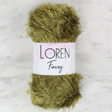 Loren Furry Yeşil El Örgü Ipi - RF044 - 34058