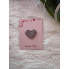 Parla'nın Atölyesi Az Saçlı ve Saçsız Bebek Tokası(Kalp)