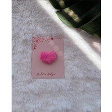 Parla'nın Atölyesi Az Saçlı ve Saçsız Bebek Tokası(Kalp)