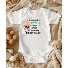 Lupi İsimli Zıbın Unisex Bebek Giyim Yenidoğan Hediye Günlük Kullanım İçin Baskılı 18 Ay