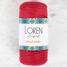 Loren Macrame Koyu Kırmızı El Örgü Ipi - Rm 0105 - 34345