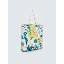 Lcw Accessorıes Karışık Hayvan Baskılı Kadın Plaj Çantası 40X40X10 cm