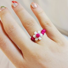 Crystal Atelier Miyuki Boncuk Papatya Yüzük-Papatya Yüzük-Miyuki Yüzük-Minimal Papatya Yüzük-Boncuk Yüzük-Bayan Papatya Yüzük-Çiçek Yüzük-Kadın Yüzük-Ip Yüzük