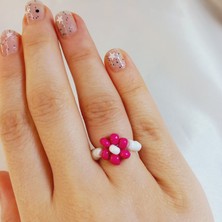Crystal Atelier Miyuki Boncuk Papatya Yüzük-Papatya Yüzük-Miyuki Yüzük-Minimal Papatya Yüzük-Boncuk Yüzük-Bayan Papatya Yüzük-Çiçek Yüzük-Kadın Yüzük-Ip Yüzük
