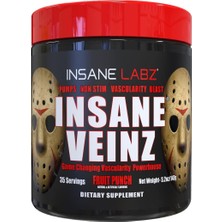 Insane Labz Insane Veinz Non Stimulant No Enhancing Powder, Nitric Oxide Booster, Loaded With Agmatine Sulfate And Betaine Anhydrous, Increase Vascularity
