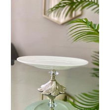 Sillage Home 2'li Metal Ayaklı Porselen Sunum Seti ,servis Tabağı ve Salata Kasesi