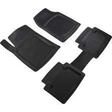 Dnc Tuning Seat Leon Style Plus Uyumlu Oto Paspas Seti Modern Siyah 3D Havuzlu