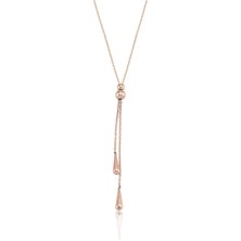 Fasek Gold Altın Kolye - Aşk Düğümü Tasarım Modern Stil Taşsız Gösterişli 14 Ayar Altın Kolye