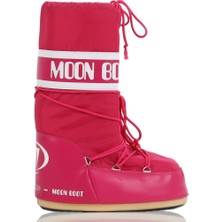 Moon Boot 089 Icon Nylon Kadın Pembe Kar Botu