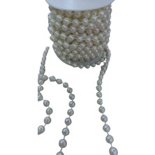 Marsilyan Sıralı Yuvarlak Inci En 1 cm Krem 10 Metre