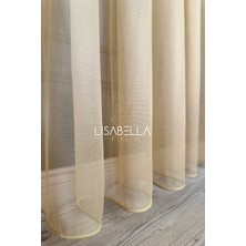 Lisabella Home Saf Elegans Sütlü Kahve Renk Orjinal  Grek Tül (Pilesiz Düz Dikiş)
