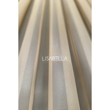 Lisabella Home Saf Elegans Sütlü Kahve Renk Orjinal  Grek Tül (Pilesiz Düz Dikiş)