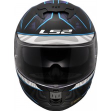 Ls2 Stream 2 Galdam Mat Siyah-Mavi Kask