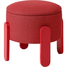 IKEA Förlunda Puf Tonerud Kırmızı 61 x 45 cm Saklama Gözlü Depolamalı