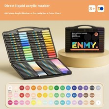 Leuco1 Enmy Little Black Box - Çocuklar Için Güvenli Yıkanabilir Akrilik Keçeli Kalemler (48 Renk Seti) (Yurt Dışından)