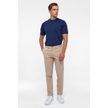 Süvari Bej Regular Armürlü Pantolon