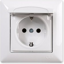 Günsan Elektrik GÜNSAN VISAGE BEYAZ KAP.TOPRAKLI PRİZ (MKZ)