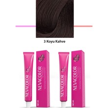 Nevacolor  2 Li Set Premium 3 Koyu Kahve - Kalıcı Krem Saç Boyası 2 x 50 G Tüp
