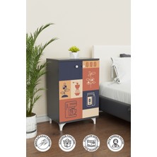 Hediyeler Kapında Modern Cubes 2 Raflı Çok Amaçlı Dolap Mutfak Salon Ofis Dolabı