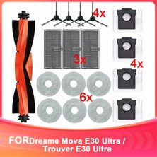 Lumin Essence E30 Ultra/trouver Ultra Robot Süpürgeler Için Temizleyici Aksesuarları Ana Yan Fırça Filtre Paspas Bezleri Toz Torbası (Yurt Dışından)