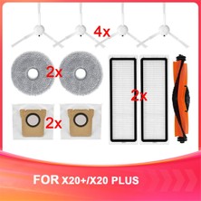Lumin Essence Robot Süpürge X20+/X20 Plus Ana Fırça Yan Paspas Filtresi Aksesuarları (Yurt Dışından)