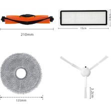 Lumin Essence Robot Süpürge X20+/X20 Plus Ana Fırça Yan Paspas Filtresi Aksesuarları (Yurt Dışından)