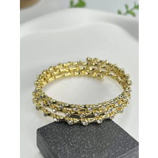 Badiva.co 3 Sıra Sarmalı Taşlı Bileklik