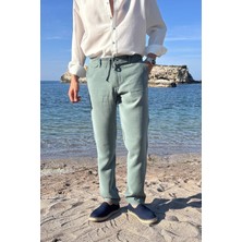 Erkek, Yandan lastikli, Dökümlü, Liyosel, Regular fit, Old Money Culture Pantolon 304