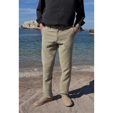 Erkek, Yandan lastikli, Dökümlü, Liyosel, Regular fit, Old Money Culture Pantolon 304