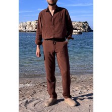 Erkek, Yandan lastikli, Dökümlü, Liyosel, Regular fit, Old Money Culture Pantolon 304