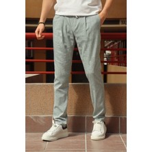 Erkek, pile detaylı beli bağcıklı-lastikli, pamuklu pantolon