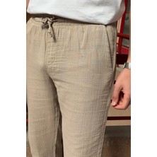 Bel lastikli, bağcıklı, Oversize fit, %100 Pamuklu Müslin dokuma, Yazlık&baharlık Pantolon 295