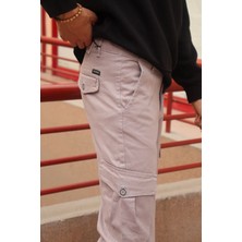 Erkek Antrasit Kargo Cep Gabardin Pantalon 21ınp207