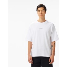 Converse Star Chevron Baskılı Oversize Fit Erkek Beyaz T-Shirt