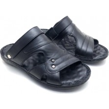 Hakiki Deri Ortopedik Masajlı Erkek Terlik